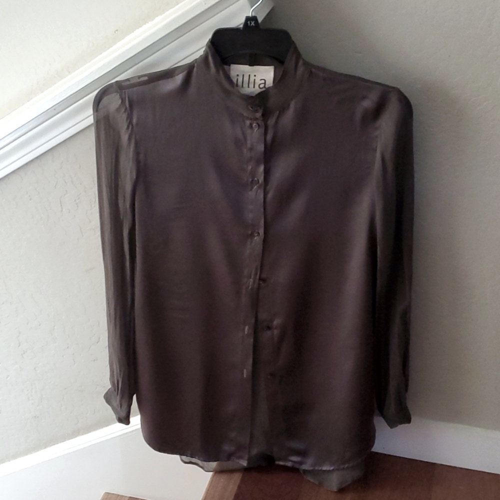 Illia semi-sheer silk blouse
